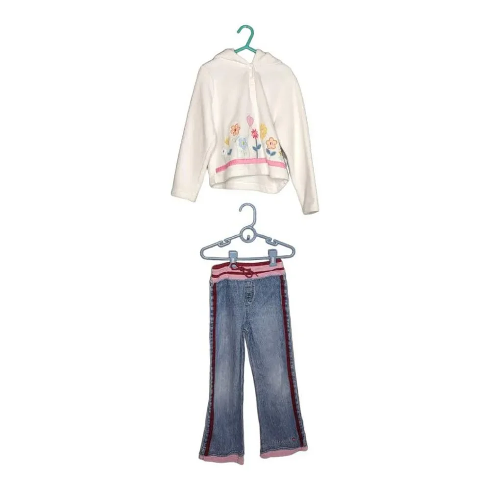 KRU Supplies Pullover Hoodie and Matching Jeans Outfit Size 6X